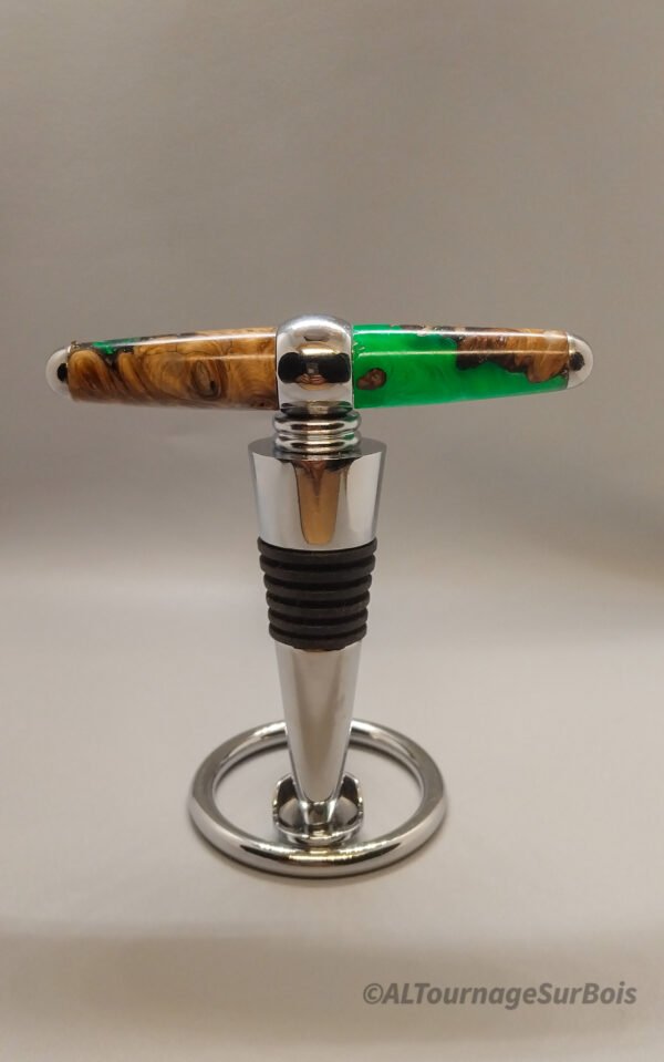 Tire-Bouchon en marronnier / résine verte